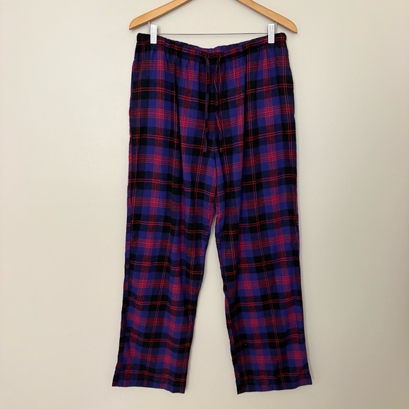 L.L.BEAN Women’s Scotch Plaid Flannel Pajama Set 100% Cotton In Angus Purple L - Picture 5 of 13